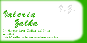 valeria zalka business card
